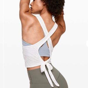 White lululemon turn to tie tank